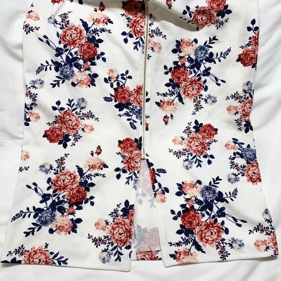 Crave Fame Zip Front‎ Floral Midi Dress Size 2X - Picture 4 of 4